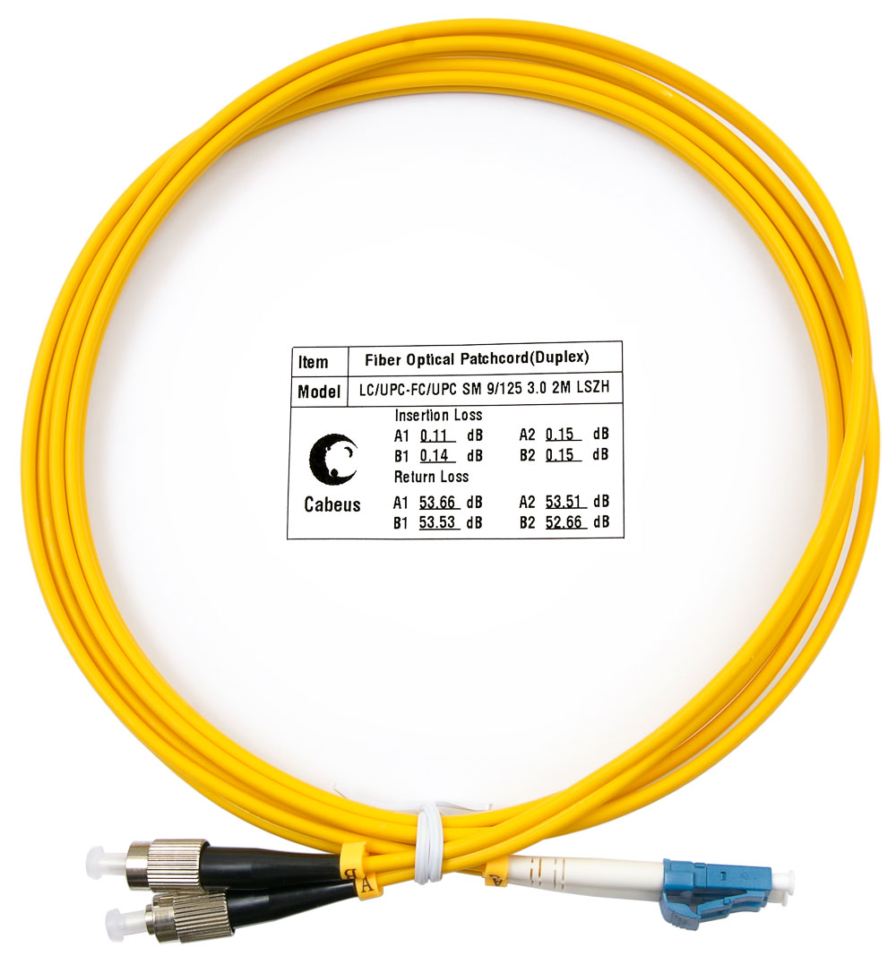Оптический патч-корд LC-FC Cabeus FOP(d)-9-LC-FC-2m 9/125 2 метра