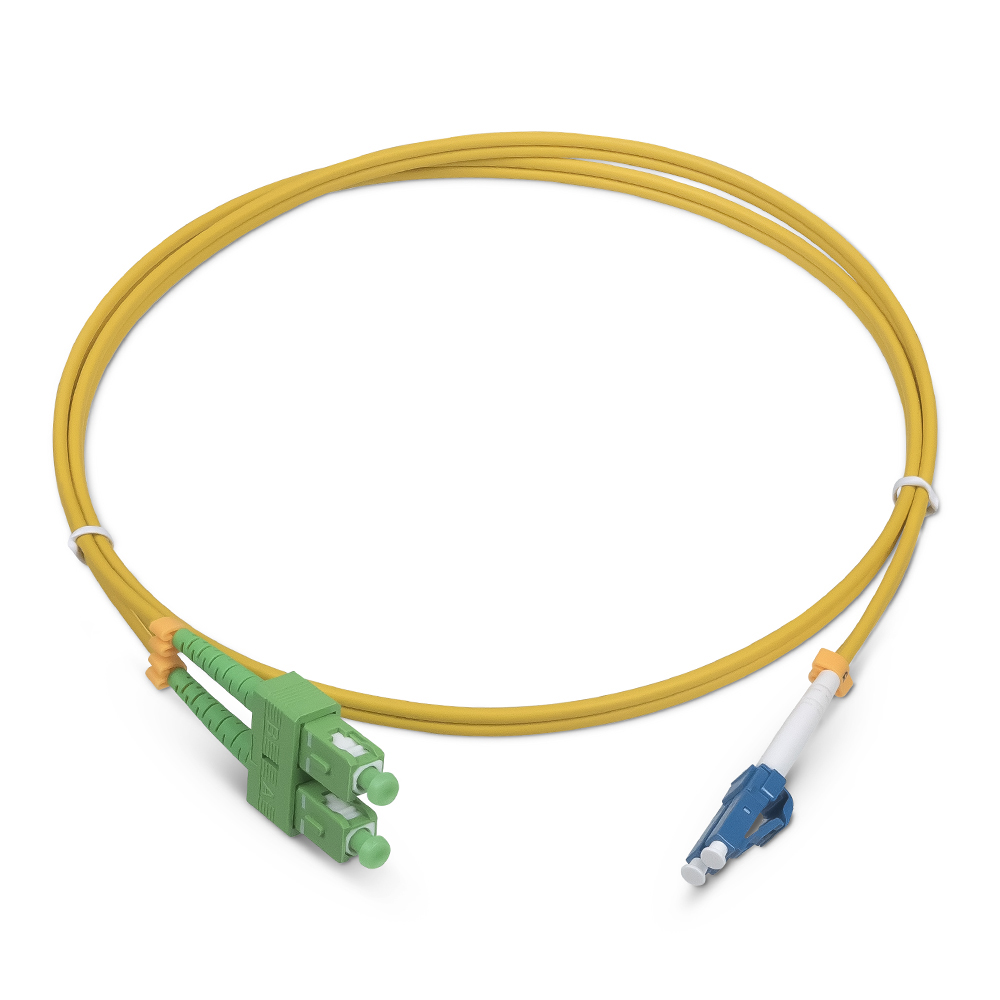 Оптический патч-корд duplex LC-SC 9/125 SM Cabeus FOP(d)-9-SC/APC-LC/UPC-7m 7 метров желтый