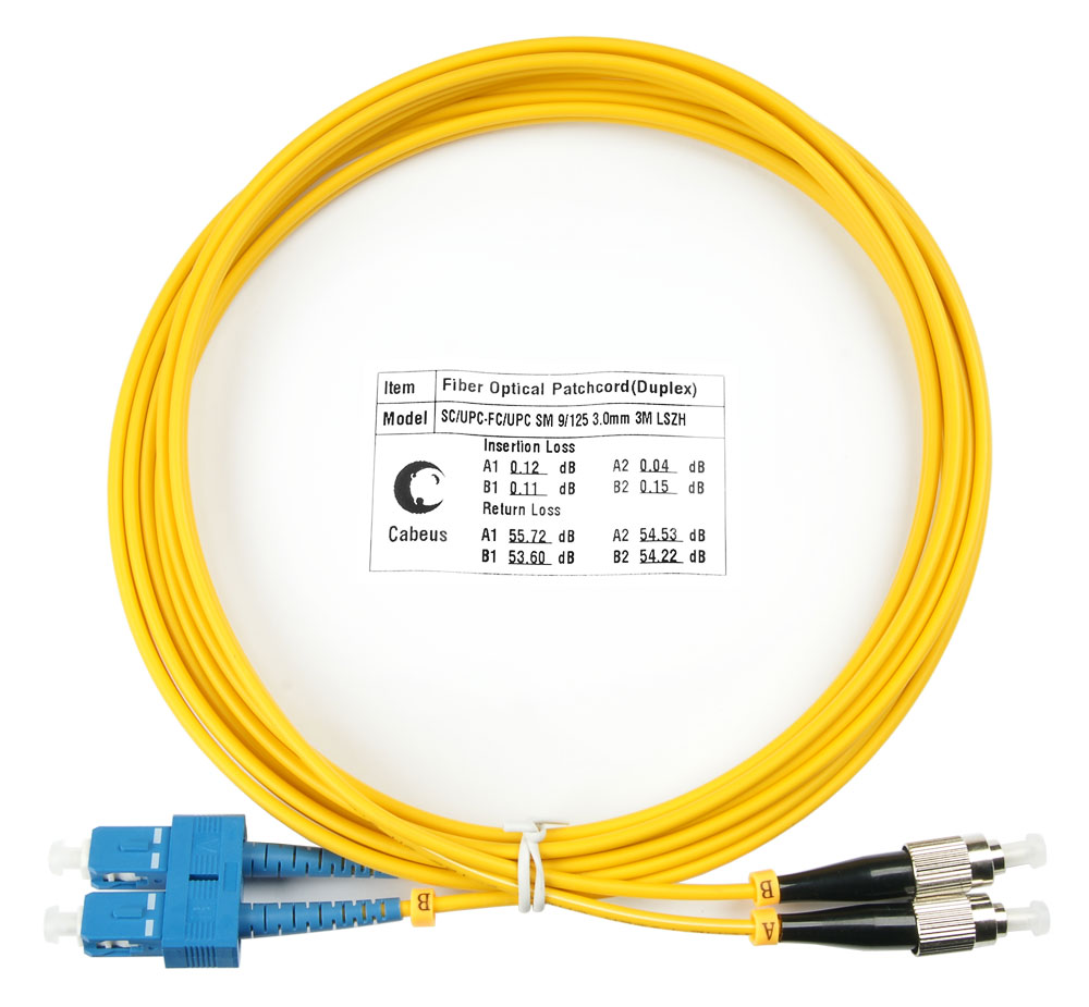 Оптический патч-корд SC-FC Cabeus FOP(d)-9-SC-FC-3m 9/125 3 метра