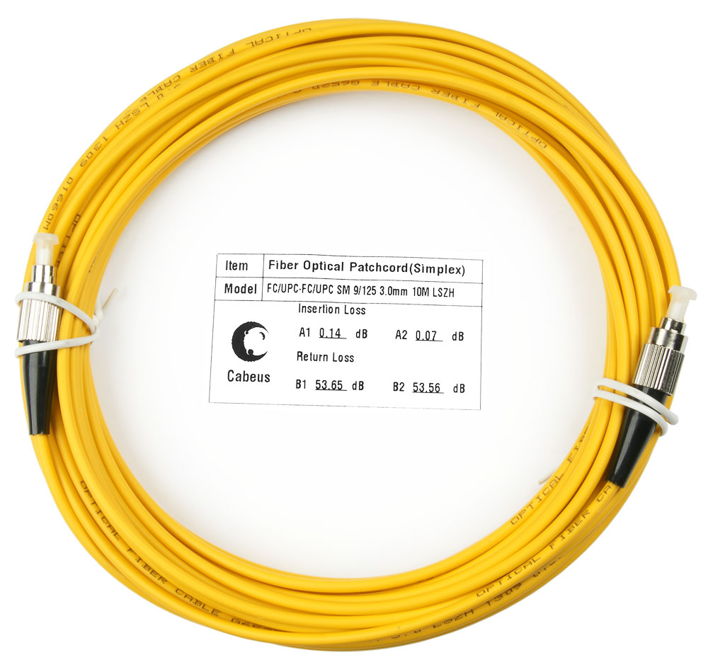 Оптический патч-корд FC-FC Cabeus FOP(s)-9-FC-FC-25m 9/125 25 метров