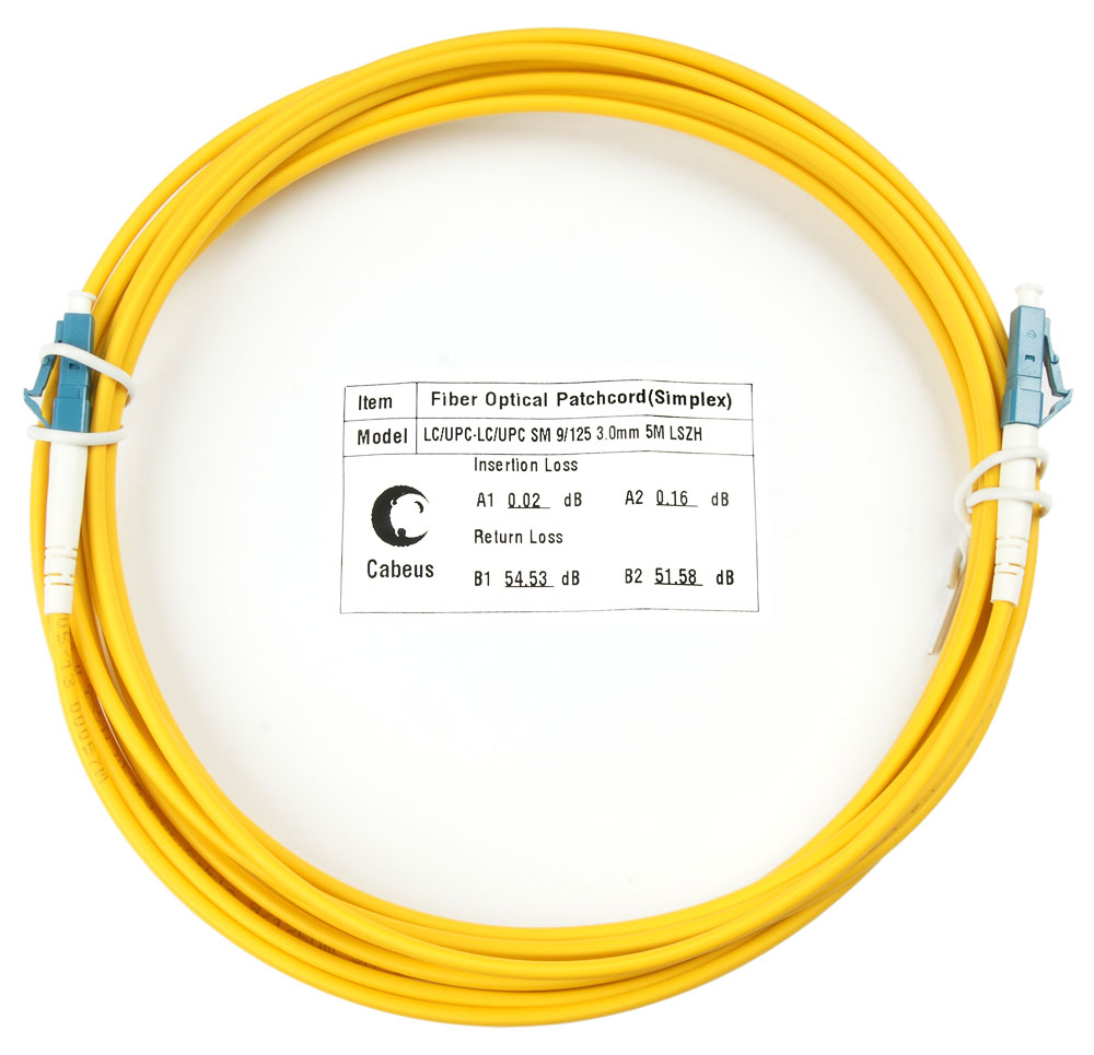 Оптический патч-корд LC-LC Cabeus FOP(s)-9-LC-LC-10m 9/125 10 метров