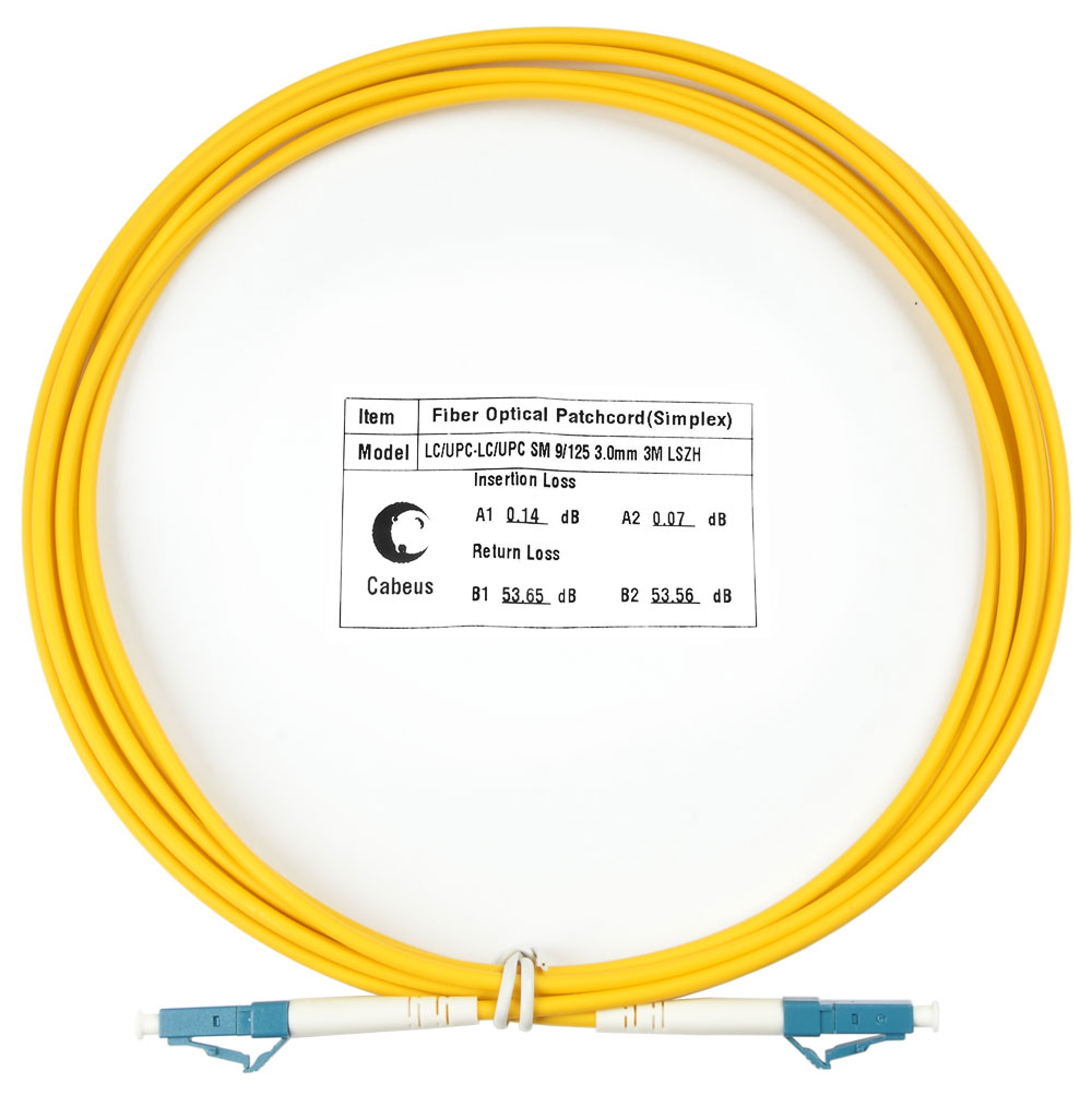 Оптический патч-корд LC-LC Cabeus FOP(s)-9-LC-LC-3m 9/125 3 метра