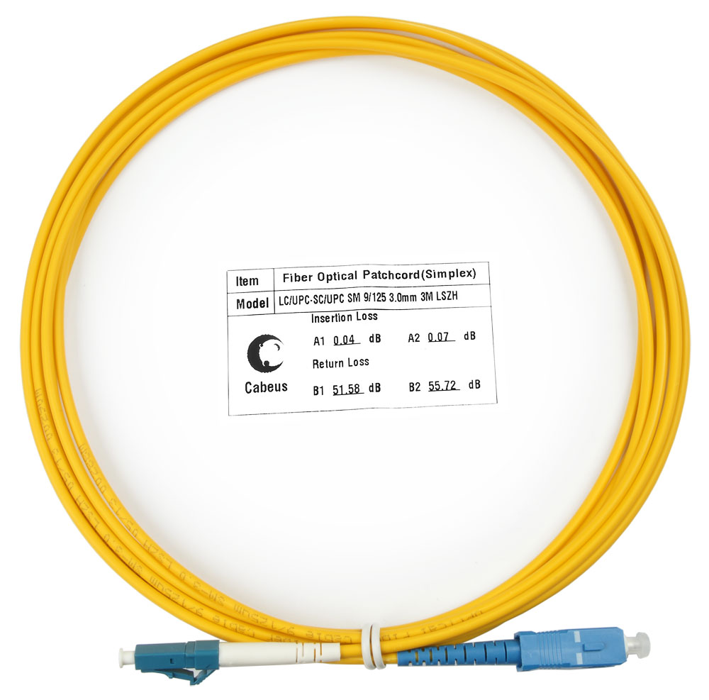 Оптический патч-корд LC-SC Cabeus FOP(s)-9-LC-SC-3m 9/125 3 метра