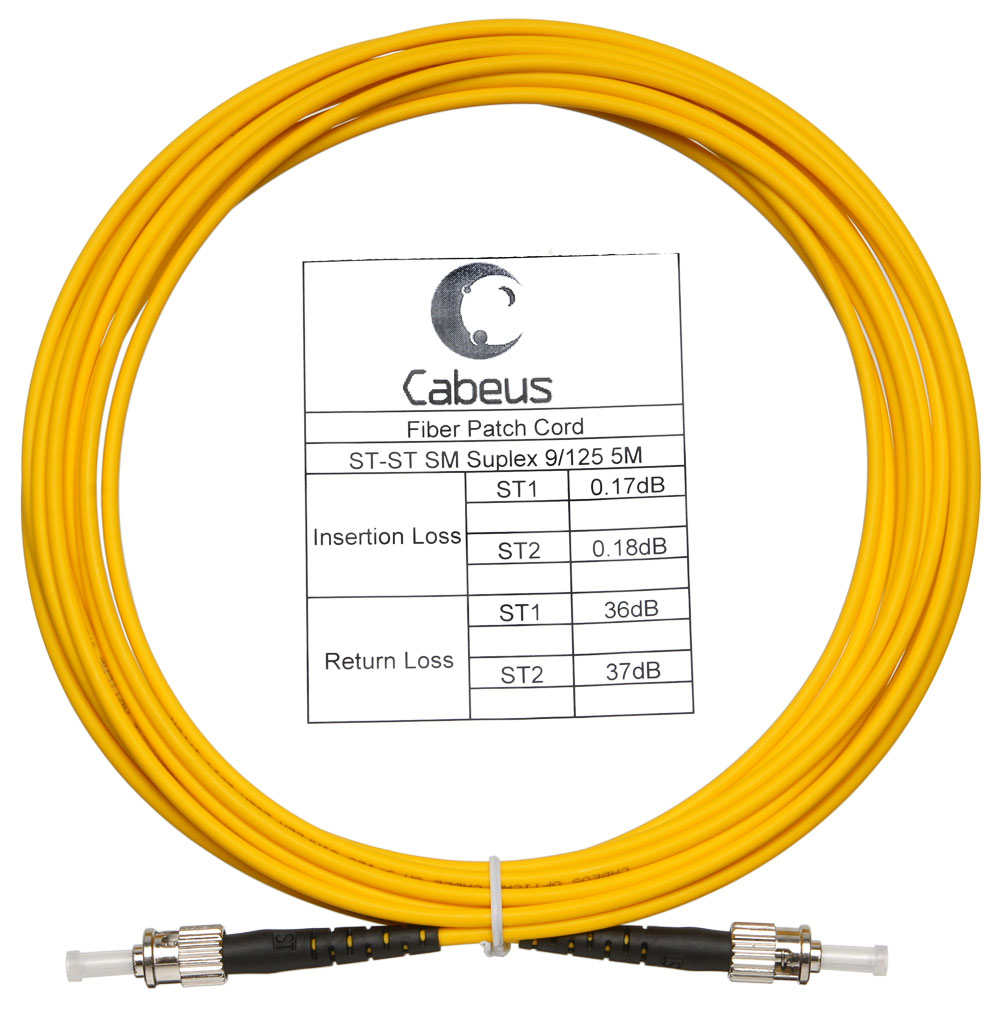 Оптический патч-корд ST-ST Cabeus FOP(s)-9-ST-ST-10m 9/125 10 метров