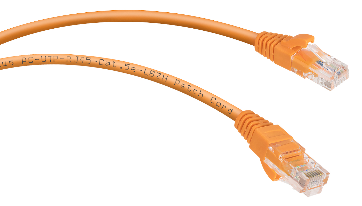 Патч-корд Rj-45 Cabeus PC-UTP-RJ45-Cat.5e-1.5m-OR-LSZH кат.5е 1.5 метра оранжевый