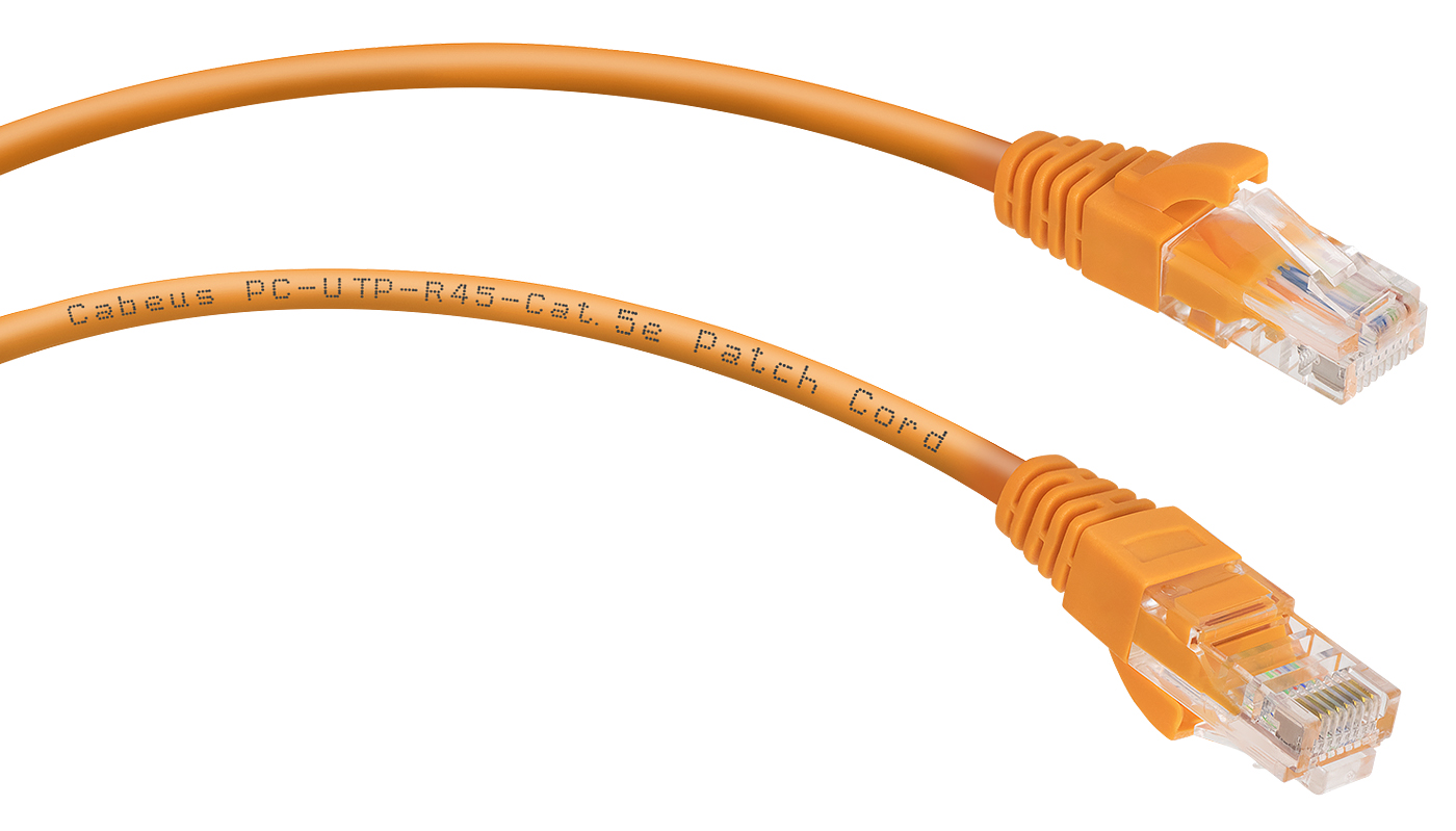 Патч-корд Rj-45 Cabeus PC-UTP-RJ45-Cat.5e-1.5m-OR кат.5е 1.5 метра оранжевый