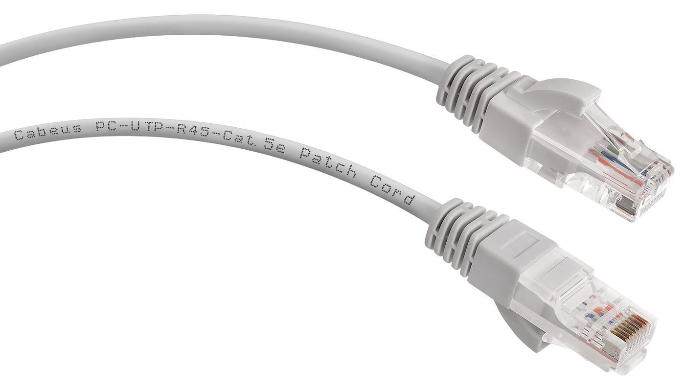 Патч-корд Rj-45 Cabeus PC-UTP-RJ45-Cat.5e-3m кат.5е 3 метра серый