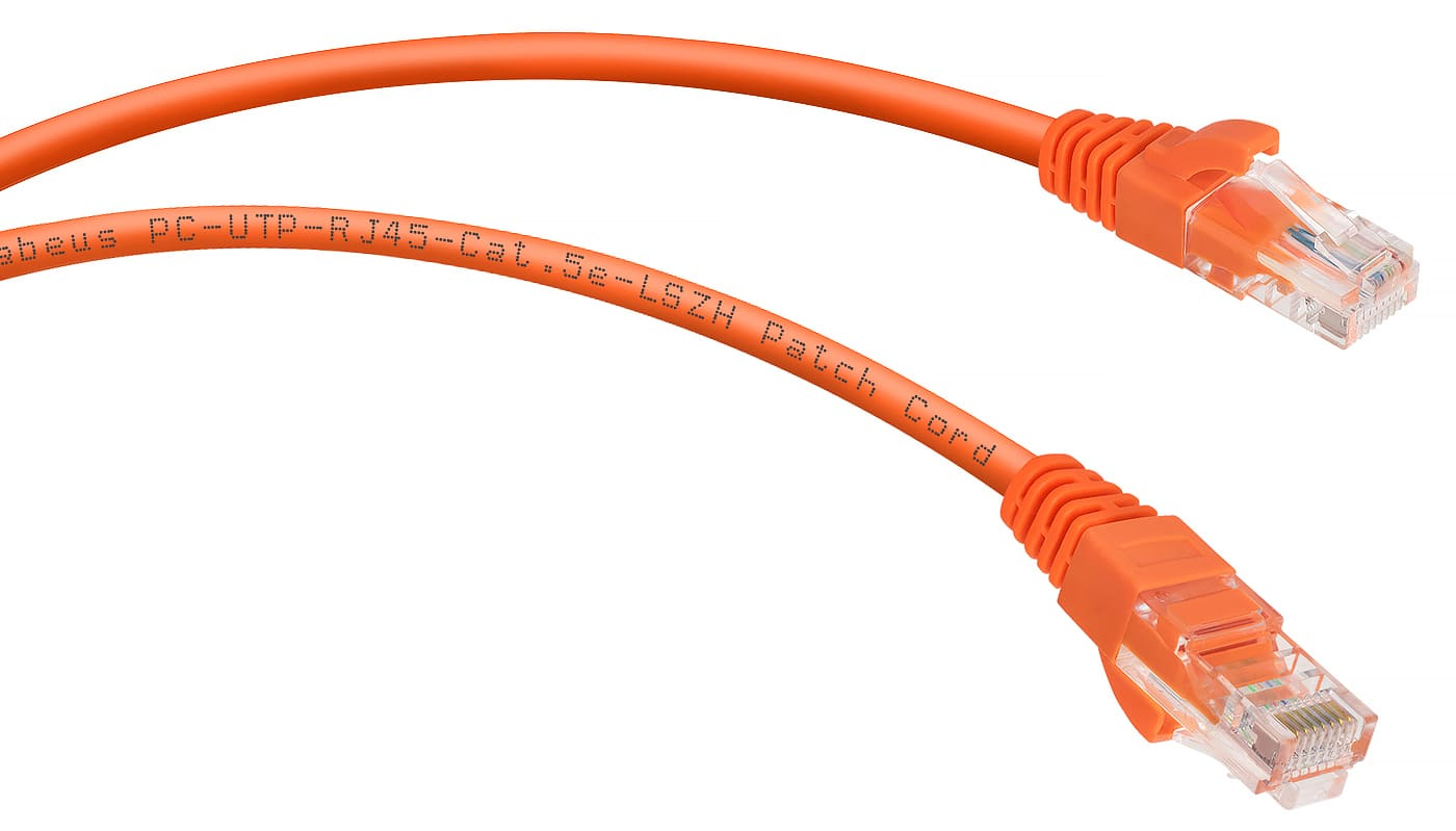 Патч-корд Rj-45 Cabeus PC-UTP-RJ45-Cat.6-0.3m-OR-LSZH кат.6 0.3 метра оранжевый