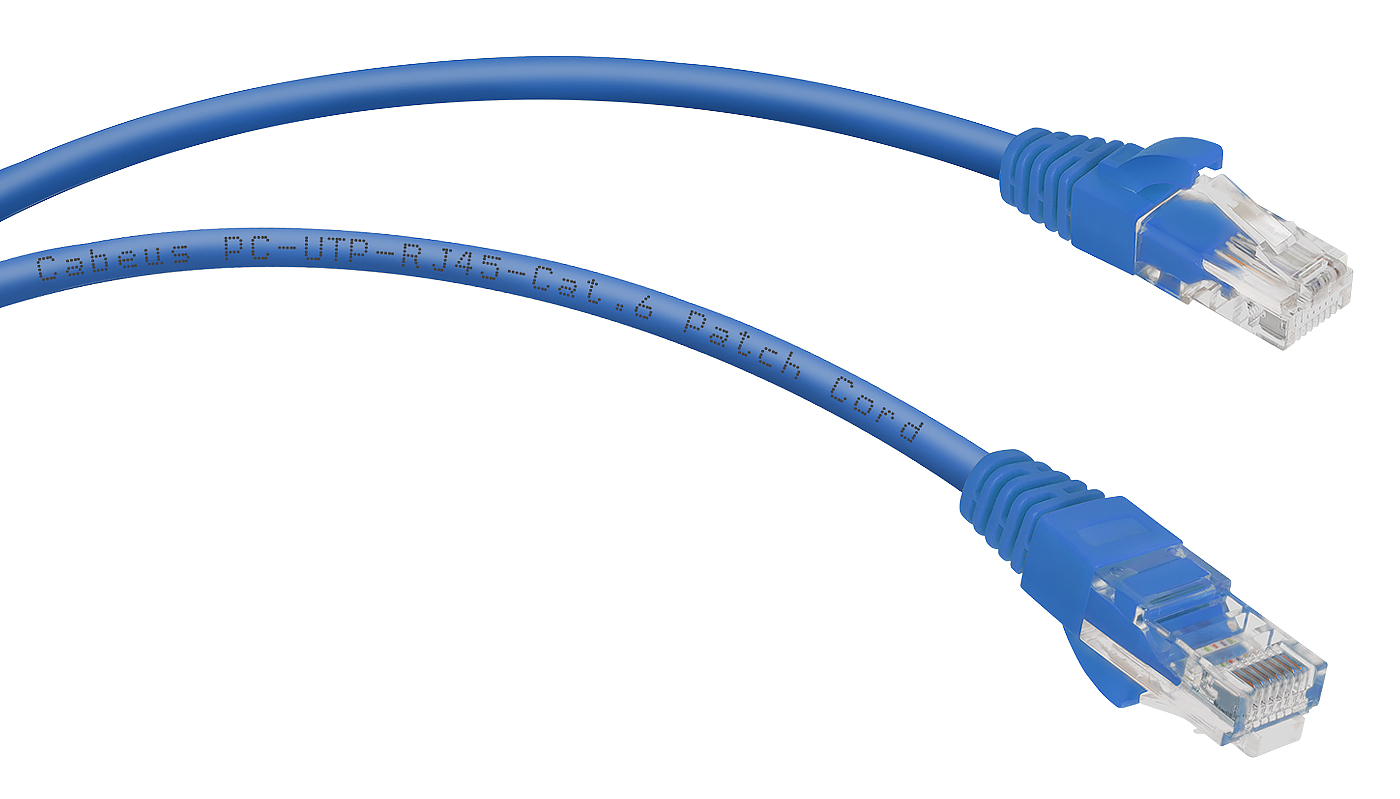 Патч-корд Rj-45 Cabeus PC-UTP-RJ45-Cat.6-0.5m-BL кат.6 0.5 метра синий