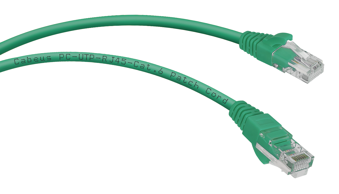 Патч-корд Rj-45 Cabeus PC-UTP-RJ45-Cat.6-0.5m-GN-LSZH кат.6 0.5 метра зеленый
