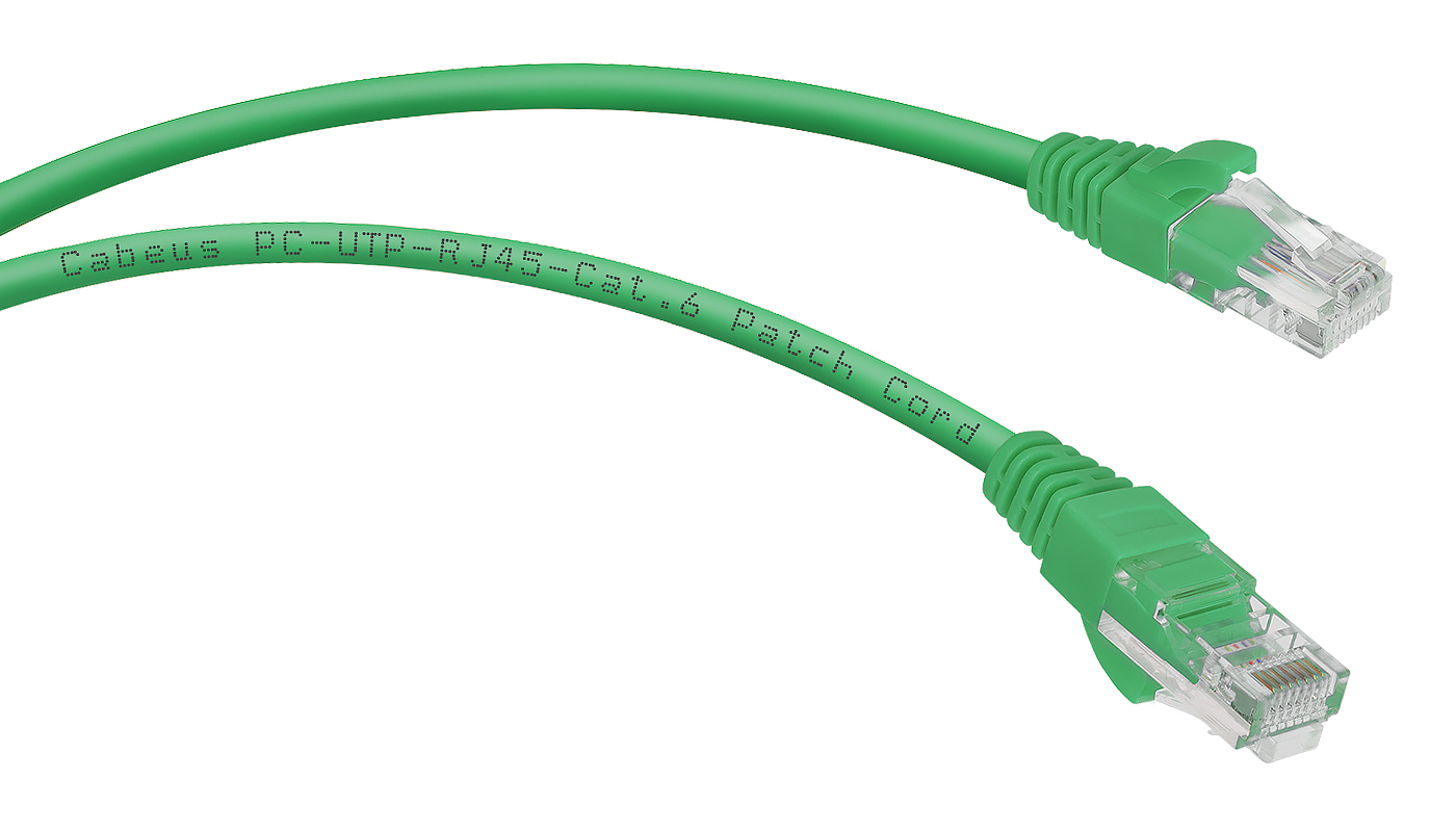 Патч-корд Rj-45 Cabeus PC-UTP-RJ45-Cat.6-0.5m-GN кат.6 0.5 метра зеленый