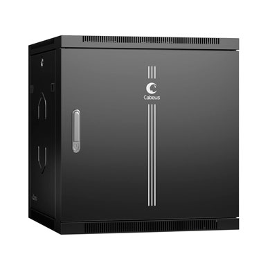 Шкаф телекоммуникационный настенный 19" 12U Cabeus SH-05F-12U60/35m-R-BK