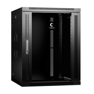 Шкаф телекоммуникационный настенный 19" 15U Cabeus SH-05F-15U60/35-R-BK
