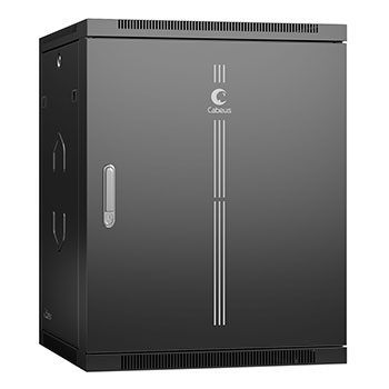 Шкаф телекоммуникационный настенный 19" 15U Cabeus SH-05F-15U60/35m-R-BK
