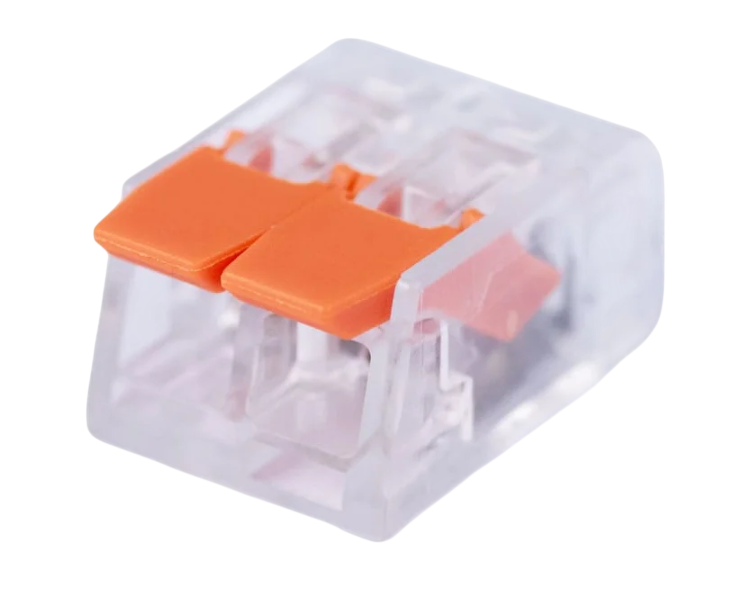 Клемма Cabeus MX-412 соединительная универсальная 2-х проводная с рычагом 0,14-2,5/4,0 WAGO 221-412 купить с доставкой по РФ