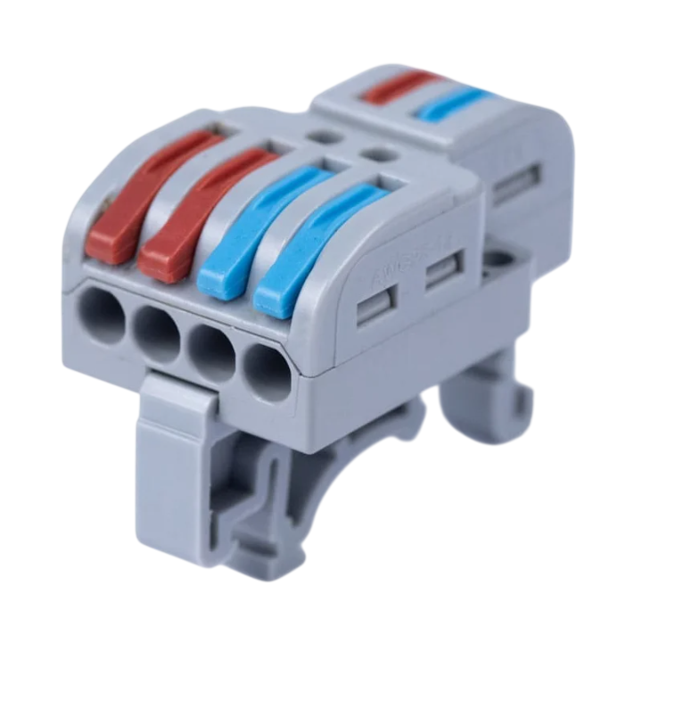 Клемма Cabeus MX-422D соединительная универсальная проходная 2-4 полюса с рычагом на DIN-рейку 0,08-2,5/4,0 купить с доставкой по РФ