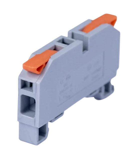 Клемма Cabeus MX-6 соединительная универсальная проходная 1 полюс с рычагом на DIN-рейку 6,0 купить с доставкой по РФ