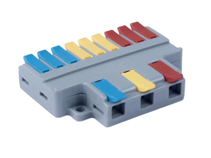 Клемма Cabeus MX-639 соединительная универсальная проходная 3-9 полюса с рычагом 0,08-6,0 купить с доставкой по РФ