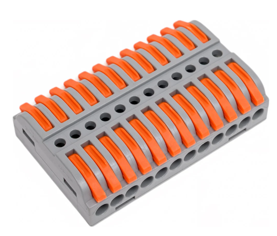 Клемма Cabeus MX223-12D соединительная универсальная проходная 12 полюсов с рычагом на DIN-рейку 0,08-2,5/4,0 купить с доставкой по РФ