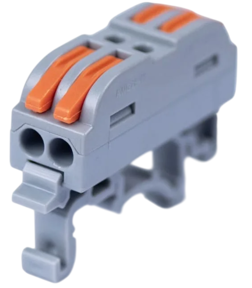 Клемма Cabeus MX223-2D соединительная универсальная проходная 2 полюса с рычагом на DIN-рейку 0,08-2,5/4,0 купить с доставкой по РФ