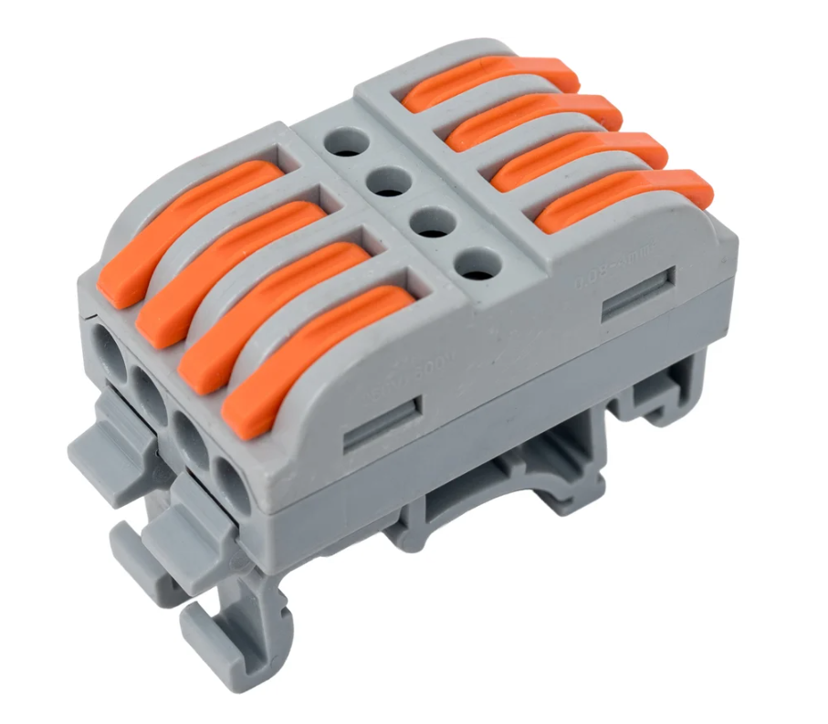 Клемма Cabeus MX223-4D соединительная универсальная проходная 4 полюса с рычагом на DIN-рейку 0,08-2,5/4,0 купить с доставкой по РФ