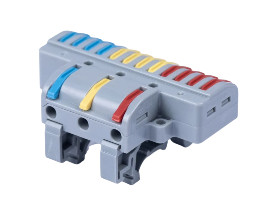 Клемма Cabeus MX3-12D соединительная универсальная проходная 3-12 полюса с рычагом на DIN-рейку 0,08-2,5/4,0 купить с доставкой по РФ