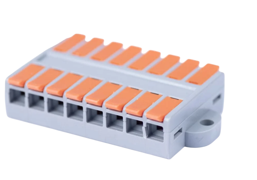 Клемма Cabeus MX662-8R соединительная универсальная проходная 8 полюсов с рычагом 0,5-6,0 купить с доставкой по РФ