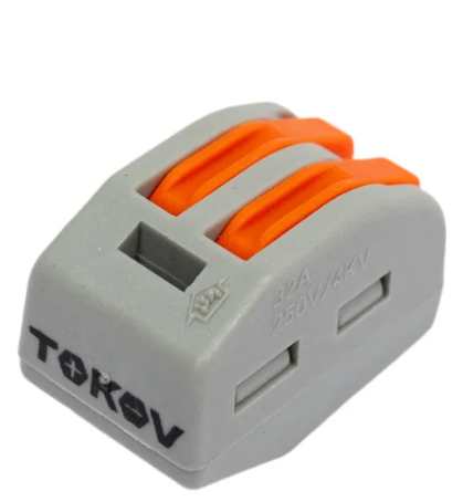 Клемма Cabeus PCT-212 соединительная универсальная 2-х проводная с рычагом 0,08-2,5/4,0 купить с доставкой по РФ