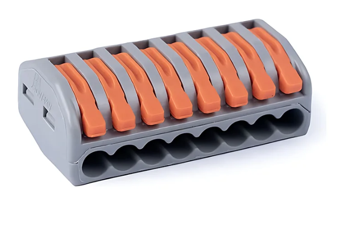 Клемма Cabeus PCT-218 соединительная универсальная 8-ми проводная с рычагом 0,08-2,5/4,0 купить с доставкой по РФ