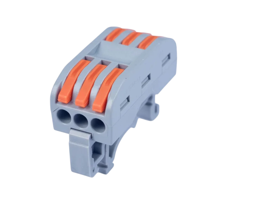 Клемма Cabeus PCT-223D соединительная универсальная проходная 3 полюса с рычагом на DIN-рейку 0,08-2,5/4,0 купить с доставкой по РФ