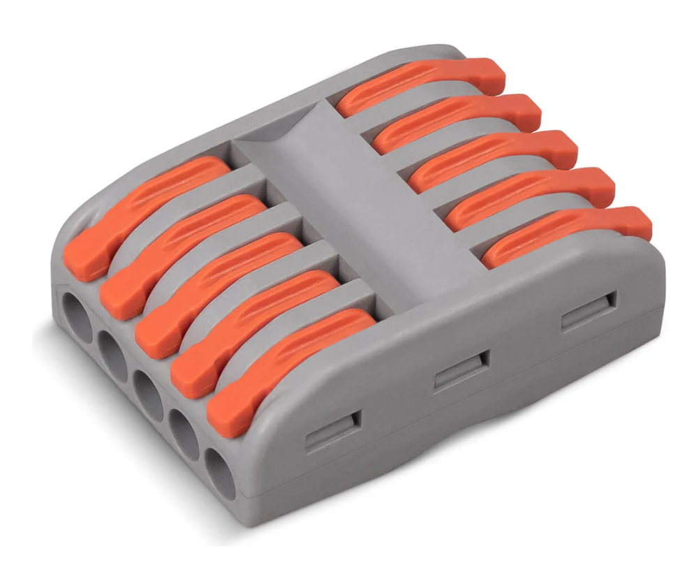 Клемма Cabeus PCT-225 соединительная универсальная проходная 5 полюсов с рычагом 0,08-2,5/4,0 купить с доставкой по РФ