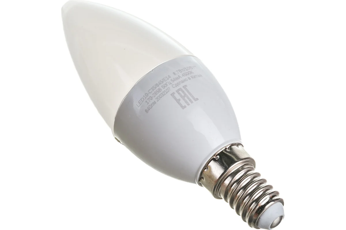 Лампа светодиодная Camelion E14 10W 4500K LED10-C35/845/E14 13561