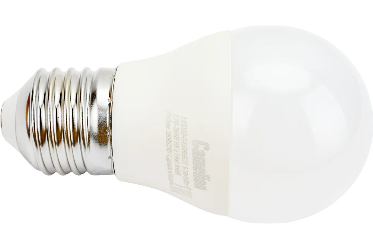Лампа светодиодная Camelion E27 10W 6500K LED10-G45/865/E27 13570 заказать со складов по всей России