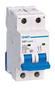 Автоматический выключатель постоянного тока CHINT NB1-63DC 2P C20A DC500В 6kA (R)