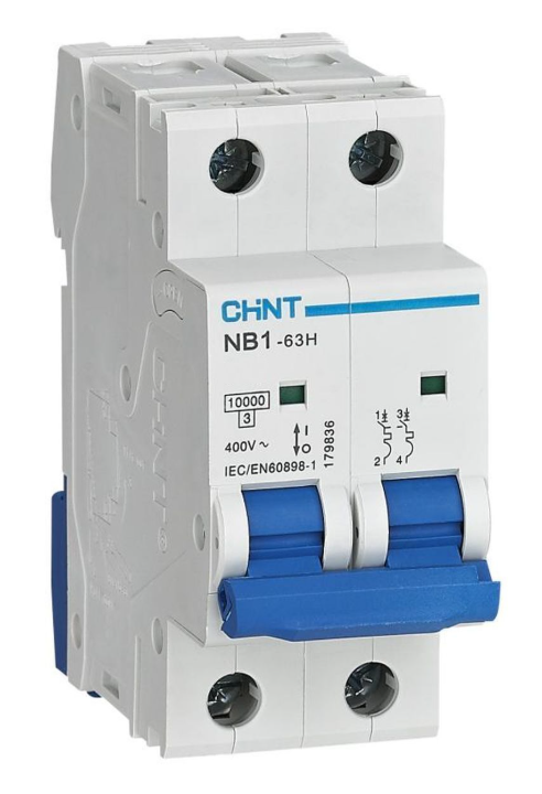 Выключатель автоматический CHINT 2П 3А характеристика C 10кА NB1-63H купить с доставкой по РФ