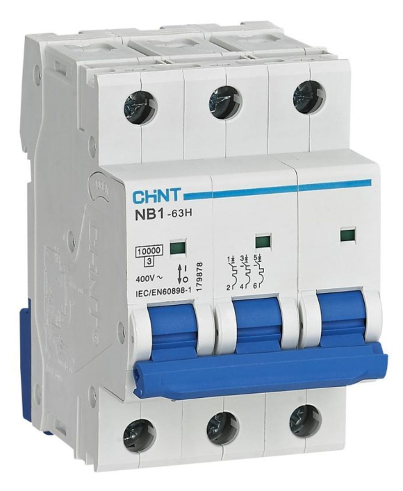 Авт. выкл. CHINT NB1-63H 3P 1A 10кА х-ка C (R) купить с доставкой по РФ