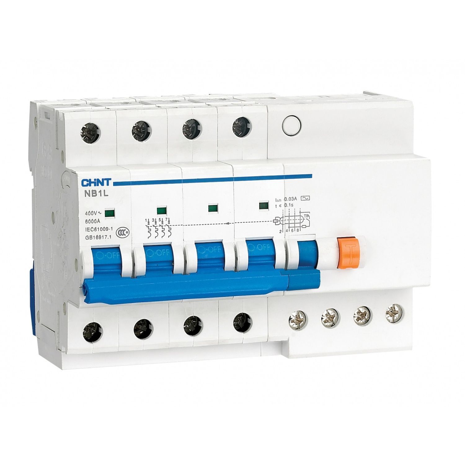 Автоматический выключатель Chint nb1l-40 4p c25 30ma тип ac 6ka