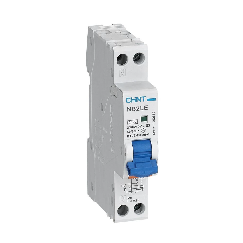 Дифференциальный автомат CHINT NB2LE 1P+N 32A 30mA 1мод., х-ка С, электронный тип AС, 6kA