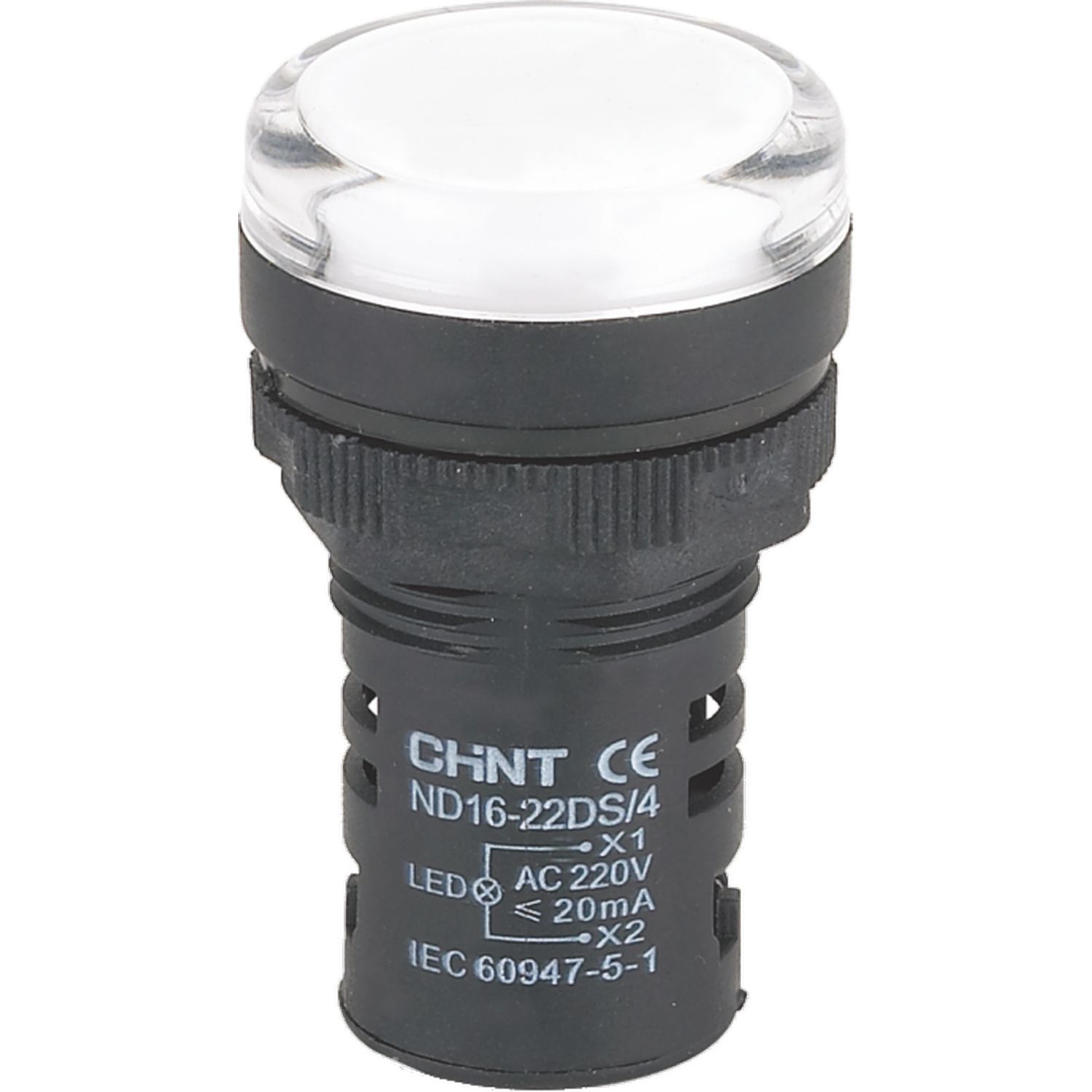 Индикатор CHINT ND16-22DS/4 белый AC 230В (R)