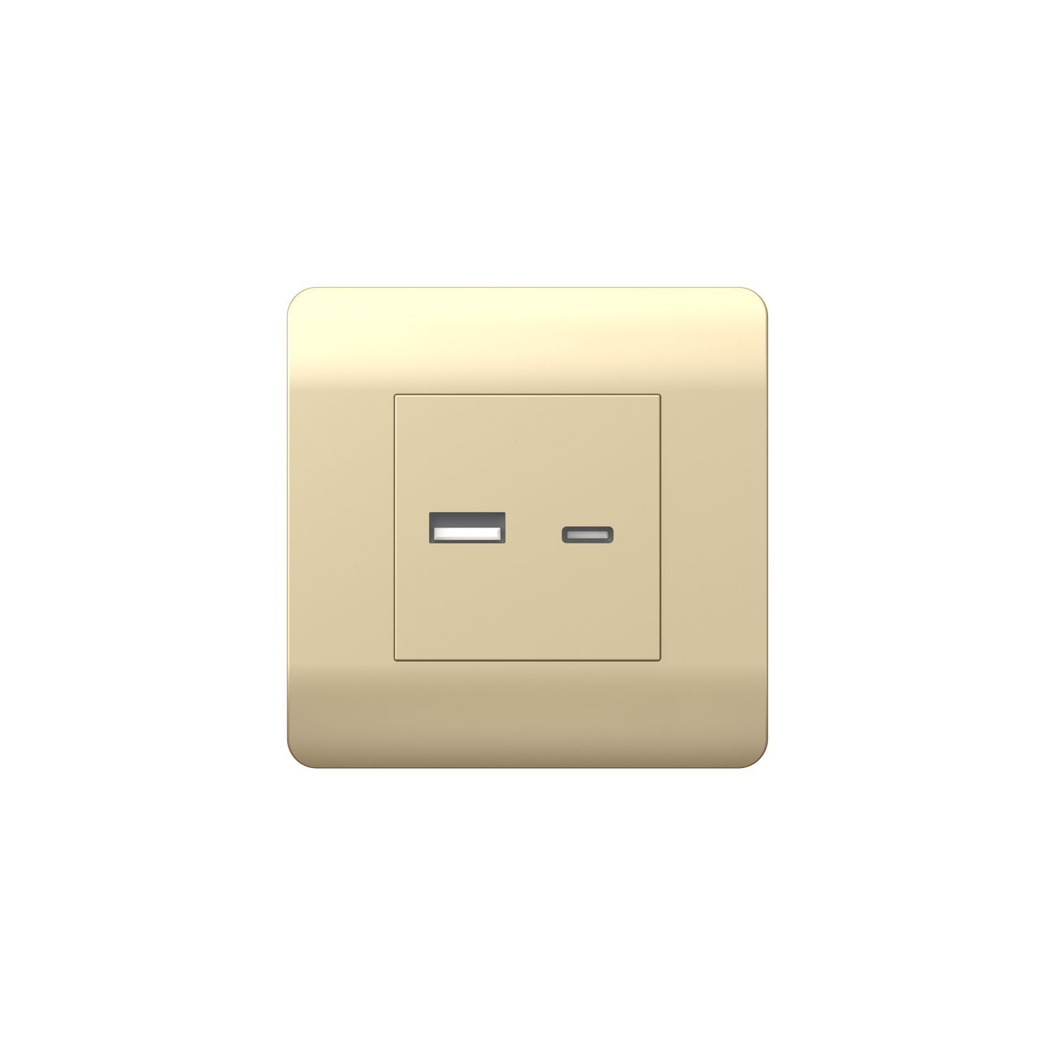 Розетка CHINT USB NEW3-E тип A+C 5В/2.1А шампань купить с доставкой по РФ
