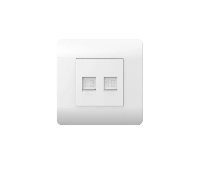 Розетка компьютерная CHINT 2-м NEW3-E RJ45 белый купить с доставкой по РФ