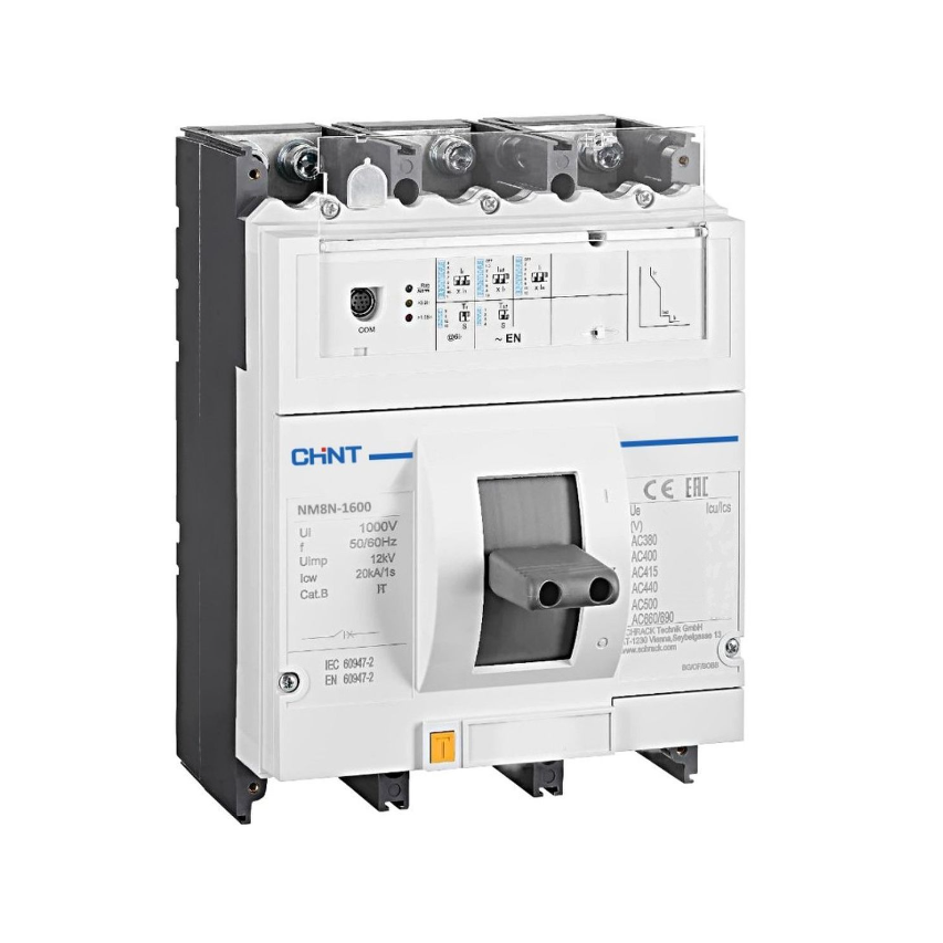 Автоматический выключатель CHINT NM8N-1600S EN 3P 1600А 50кА с электр. расцепителем
