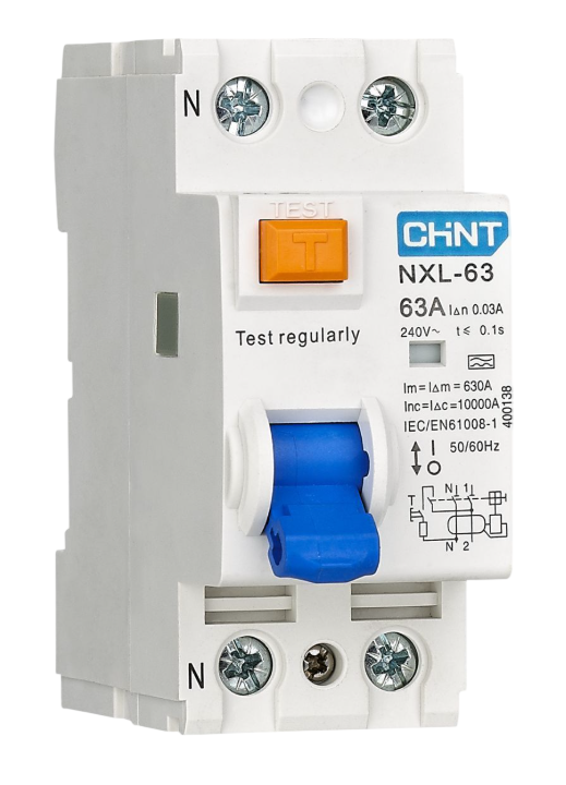 Устройство защитного отключения CHINT NXL-63 6kA 1P+N 40A 100mA AC купить с доставкой по РФ