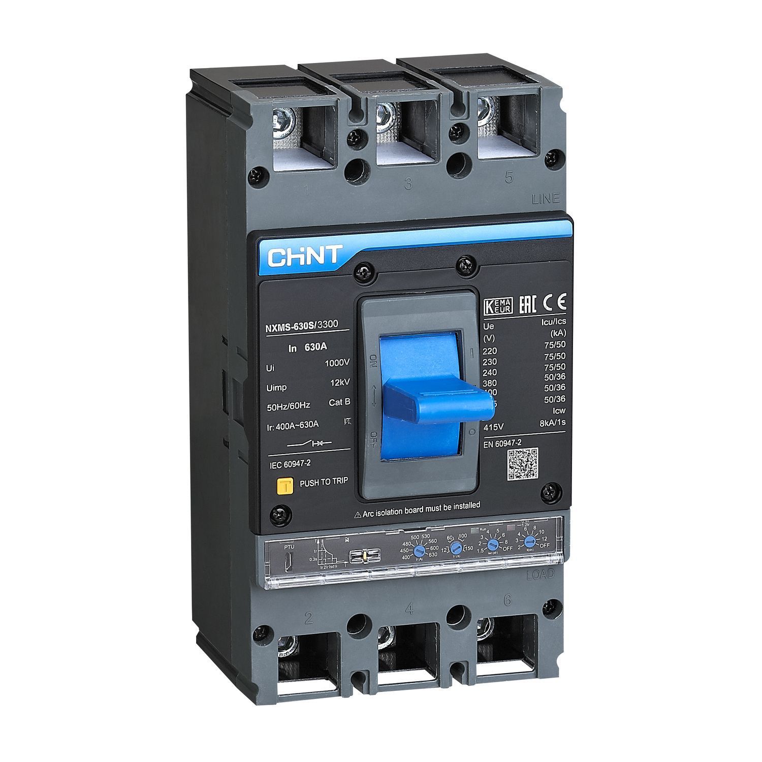 Выключатель автоматический CHINT NXMS-630H 3п 630А 70кА, 845730
