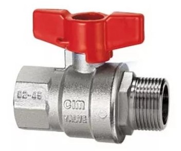 Кран шаровой Cimberio сер.Т16, 3/4" ВР-НР, ручка-бабочка CIM 301/16 34
