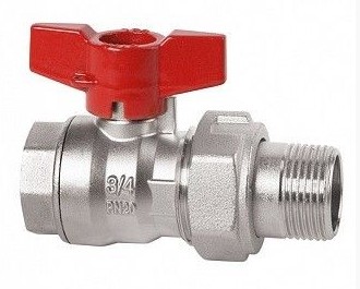 Кран шаровой Cimberio серии RED6 1"(В-американка) ручка-бабочка