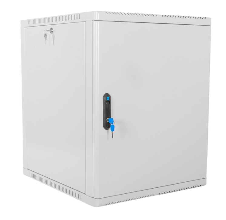 Коммутационный шкаф ЦМО настенный 19" 12U ЦМО ШРН-12.350.1 металлическая дверь серый купить с доставкой по РФ