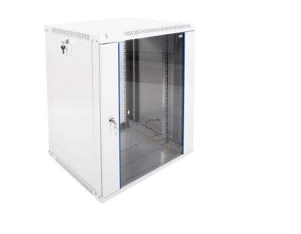 Коммутационный шкаф ЦМО настенный 19" 15U ЦМО ШРН-Э-15.500 стеклянная дверь серый