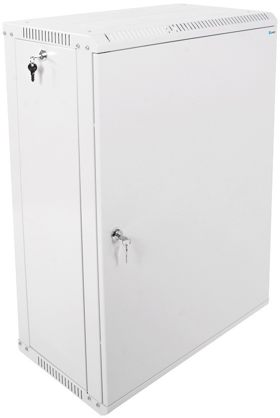 Коммутационный шкаф ЦМО настенный 19" 18U ЦМО ШРН-Э-18.350 стеклянная дверь серый