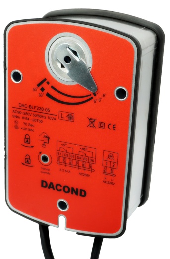 Противопожарный привод воздушной заслонки Dacond DAC-BLF24-05 купить с доставкой по РФ
